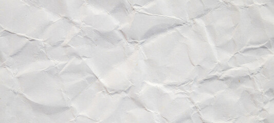 Wall Mural - Abstract white crumpled and creased recycle paper texture background