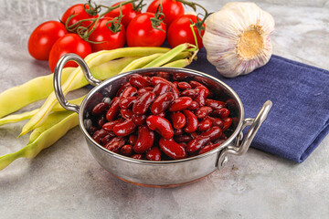 Wall Mural - Canned red bean in the bowl