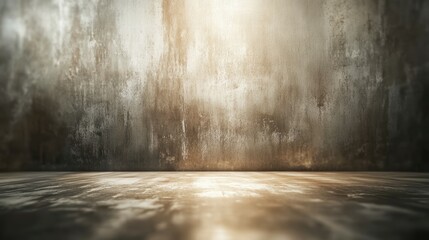 Poster - Distressed Metal Wall with Soft Bokeh Effect in Industrial Background