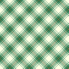 Wall Mural - plaid with twill weave repeat pattern.checkered tartan gingham seamless pattern in green and beige.g