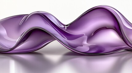 Poster - Intense Purple Abstract Artwork with Angular Lines and Dynamic Curves at Central Focus