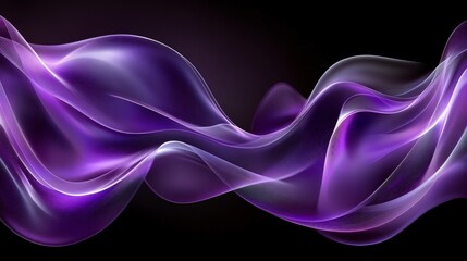 Poster - Vibrant Purple Abstract Art Featuring Angular Lines and Dynamic Curves at Central Point