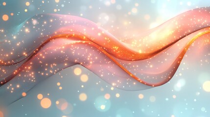 Poster - Serene Abstract Gradient Background Featuring Pastel Pink and Sky Blue Transition