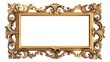 © Official - Ornate Vintage Gold Picture Frame with Intricate Leaf Designs