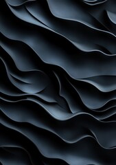 Wall Mural - Abstract dark gray wavy texture background.