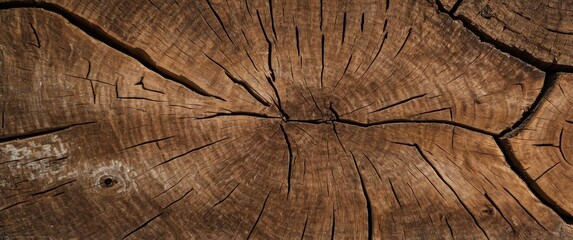 Poster - Close-up of a rustic wooden log texture showcasing natural cracks and grains on a white background for design and background use.