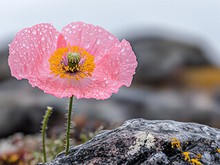 Canvas Print -  arctic poppy ice core encryption