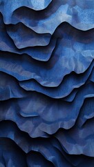 Poster - Abstract blue wavy textured background.