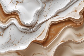 Elegant Marble Texture Design with Smooth Transitions in White and Tan for Website Banners and Premium Poster Backgrounds