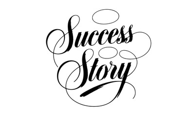 Aufkleber - Success Story Congratulate quote Calligraphy & Script Typography