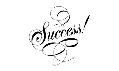 Aufkleber - Success! Congratulate quote Calligraphy & Script Typography