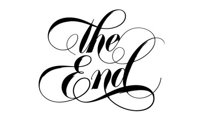 Aufkleber - The End Appreciation Congratulate quote Calligraphy & Script Typography Lettering 