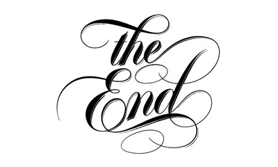 Aufkleber - The End Appreciation Congratulate quote Calligraphy & Script Typography Lettering 