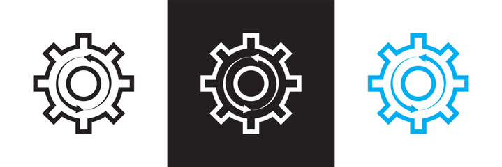 Update software icon .  System upgrade notification .  Progress install sign business concept.  isolated on white and black background. vector illustration. EPS 10