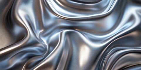 Poster - Smooth and Flowing Silver Fabric Background with Subtle Gradient Texture, Perfect for Elegant Designs and Creative Projects