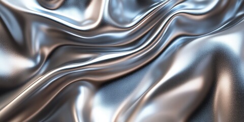 Poster - Smooth and Flowing Silver Fabric Background with Subtle Gradients and Textures for Elegant Design Projects and Creative Artwork