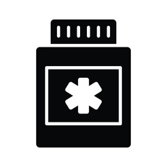 Sticker - An amazing icon of pills jar, denoting medication, pharmacy, and health care essentials.