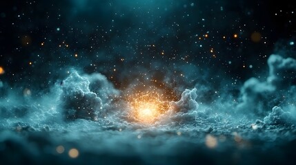 Poster - a captivating and image that showcases the mesmerizing interstellar explosion of celestial energy an