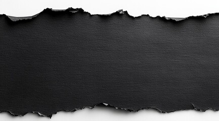 Poster - Black Paper Texture with Torn Edges Showcasing a Unique and Elegant Design for Creative Projects, Backgrounds, and Artistic Use
