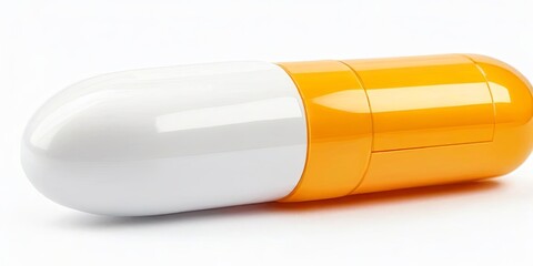 Poster - A pill is yellow and white