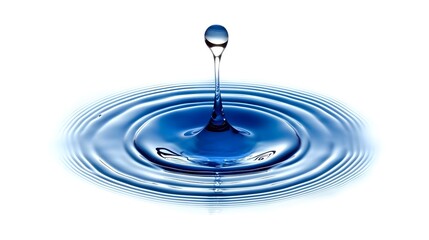 Fototapete - Isolated Transparent Water Droplets Capturing Fluid Elegance and Minimalist Composition Against a Clean White Background