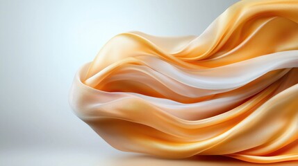 Poster - Flowing silk fabric movement studio setting textile close-up soft colors abstract concept for aesthetic appeal