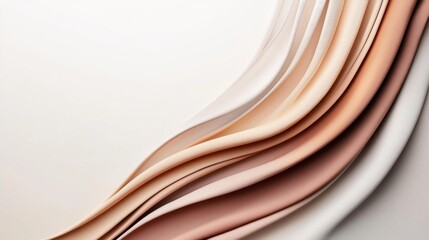 Poster - Elegant textured fabric waves modern design studio abstract soft color palette artistic perspective visual aesthetics
