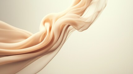 Poster - Flowing fabric movement abstract art textiles studio setting close-up view elegance and grace in design