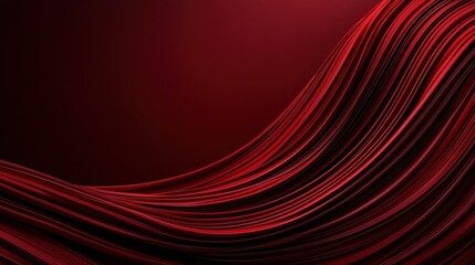 Aufkleber - Dynamic red waves abstract background graphic design digital art close-up fluid motion