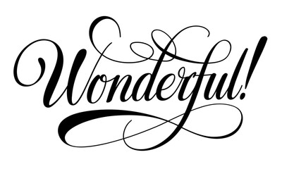 Aufkleber - Wonderful Work Appreciation Congratulate Saying quote Calligraphy & Script Typography 