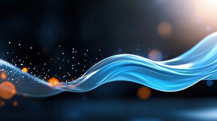 Poster - Flowing water motion abstract digital realm animation vibrant colors close-up perspective fluid dynamics concept