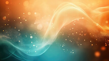 Poster - Abstract pattern featuring fluid shapes and vibrant colors blending smoothly, creating an ethereal atmosphere with lights in a soft bokeh effect