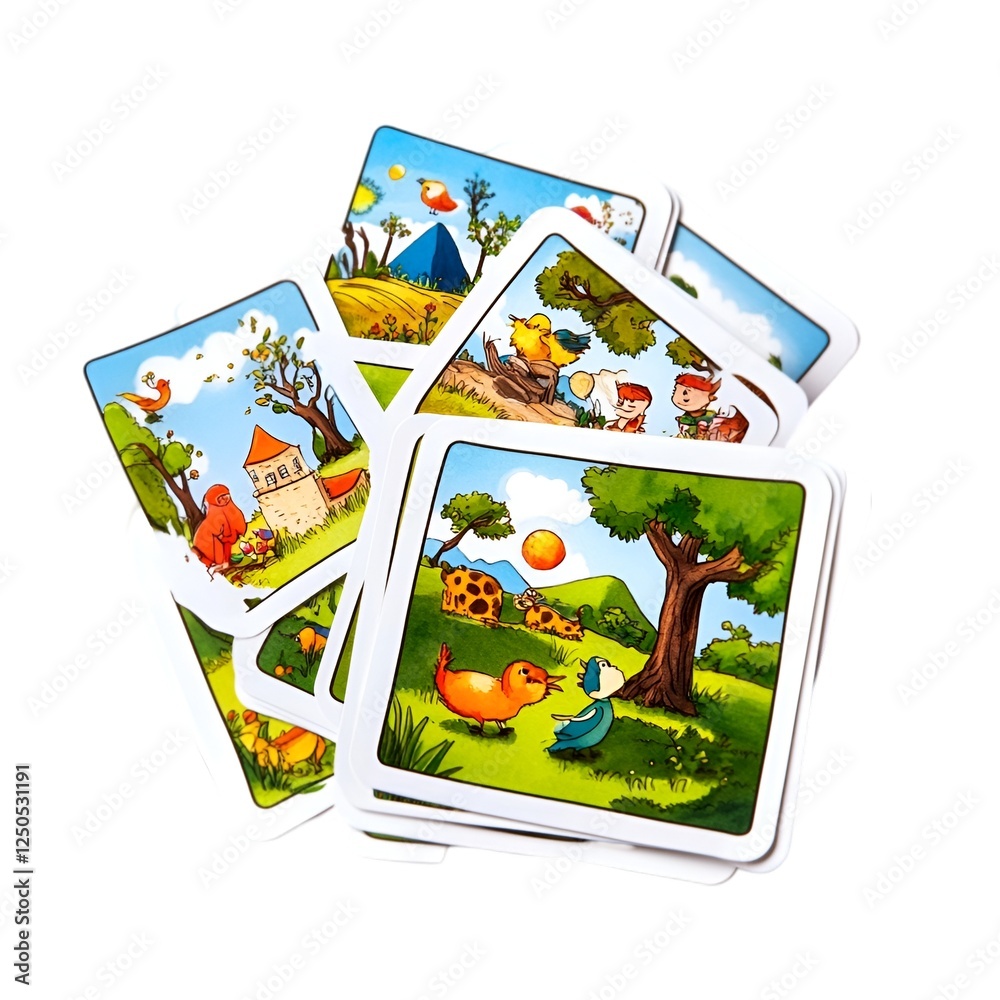 Educational picture story cards with simple, engaging images for early ...