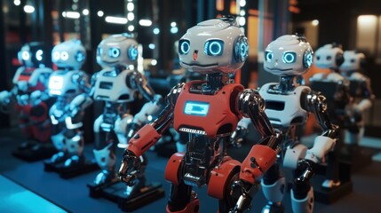 Poster - Robotic Assembly Line: A Futuristic Vision of Artificial Intelligence