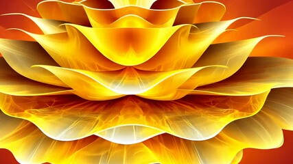 Poster - Vibrant layered petals unfurling in mesmerizing symmetry and dynamic color flow