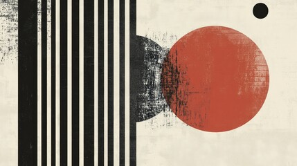 Poster - Abstract Geometric Art Featuring Bold Shapes and Lines, Expressing Modern Aesthetics and Textures in an Eye-Catching Color Palette for Design Enthusiasts