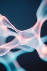Poster - Surreal Neuroprogramming Visuals Translucent Neural Patterns on Glass Surface in Ambient Light for Digital Marketing and Innovative Tech Applications