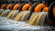© TI3ee - Wastewater treatment plant pumps discharge
