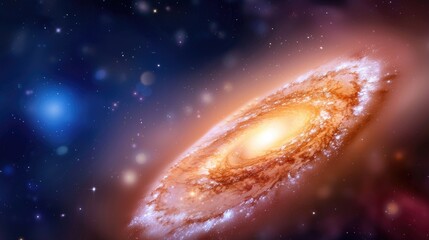 Poster - Galactic beauty unveiled stunning spiral galaxy in cosmic space setting digital art awe-inspiring viewpoint