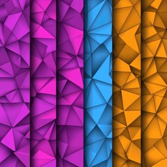 Poster - Vibrant geometric patterns digital art abstract background colorful design close-up view creative concept for modern aesthetics
