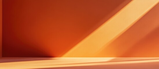 Fototapete - Light orange abstract background with dramatic light beams creating an ample copy space for text and design purposes.