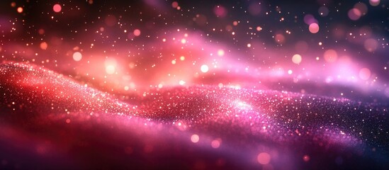 Poster - Soft light blurs in dark pink tones creating a magical abstract background ideal for New Year celebrations and festive designs