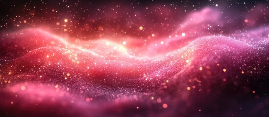 Poster - Abstract dark pink light blur background with sparkling effects for New Year celebrations and festive designs.