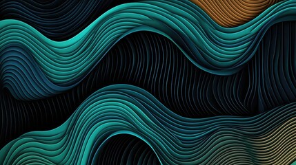 Poster - Flowing waves of colorful patterns abstract digital art modern design vibrant environment aesthetic viewpoint