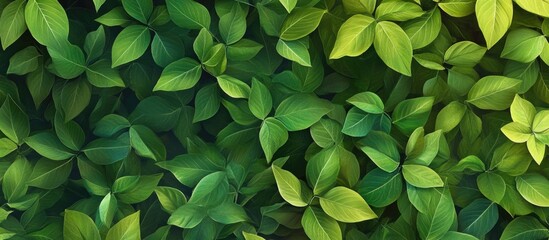 Poster - lush green leaf background with vivid texture for nature and gardening themes