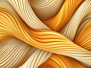 Aufkleber - Dynamic waves of warm tones abstract design digital art studio close-up view fluid motion and texture
