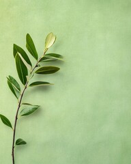 Aufkleber - Nature-Inspired Telehealth Design Leaf Motif on Soft Grunge Green Background for Holistic Digital Medicine and Wellness Monitoring - Eco-Friendly Healthcare Marketing