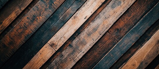 Poster - Rustic Wooden Plank Background with Varied Colors and Textures Ideal for Creative Projects and Design Applications