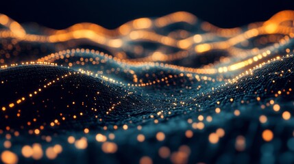 Poster - Illuminating dna strands laboratory abstract art scientific environment creative perspective glowing representation