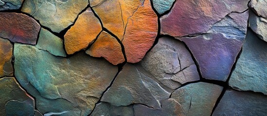 Poster - Vibrant macro shot of intricate natural African stone texture ideal for graphic design, surface patterns, and high-quality print applications